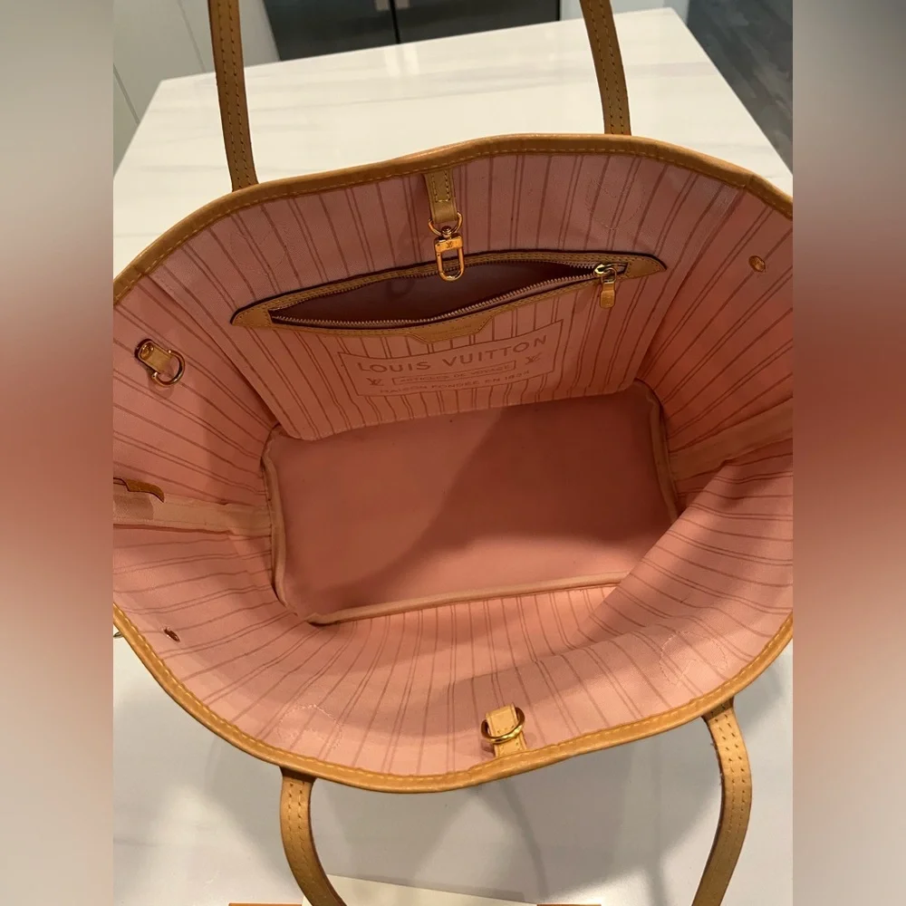 Louis Vuitton Damier Azur Tahitienne Neverfull w/Pouch MM - Picture 6 of 16